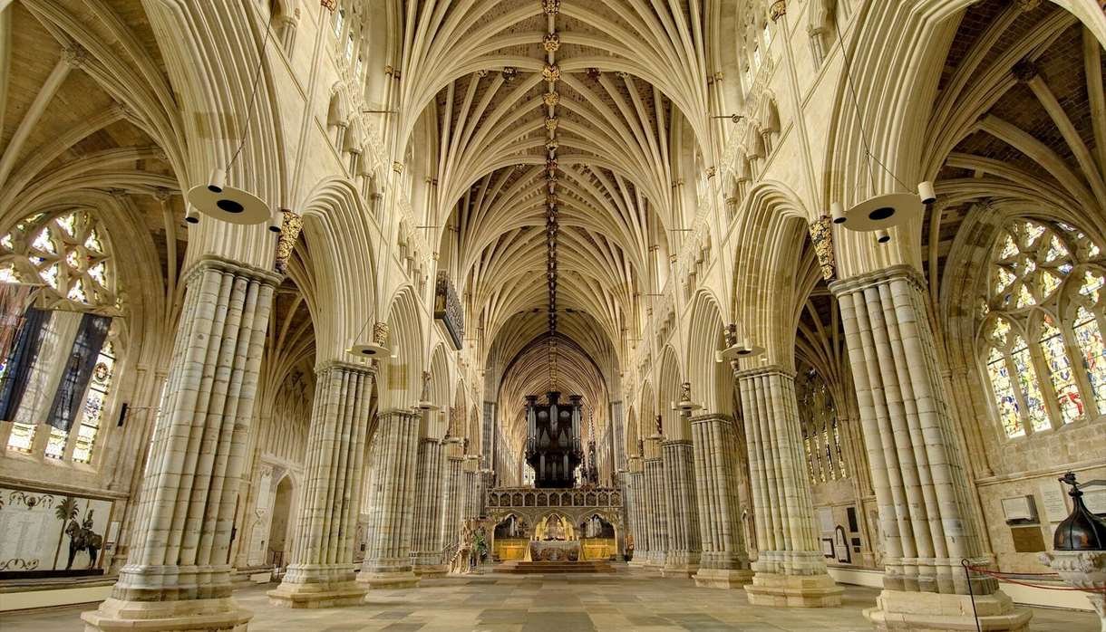 Inside Exeter Cathedral