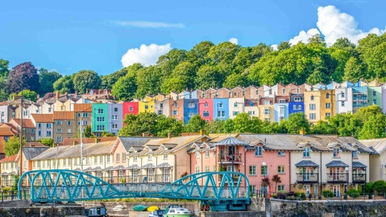 Colourful buildings in Bristol