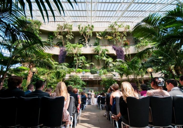 Wedding in the barbican conservatory