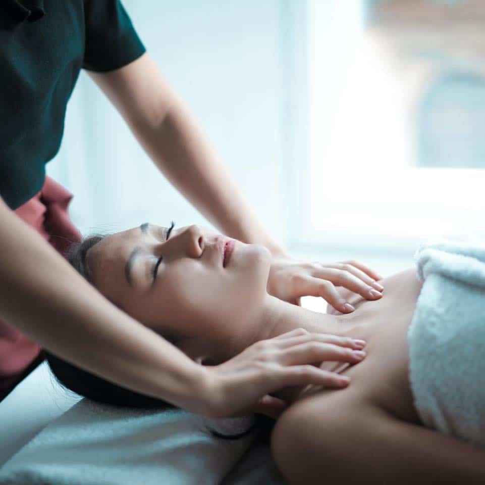 Deep Massage on Massage table.